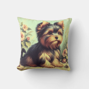 Cojín Decorativo Pintura de Yorkshire Terrier