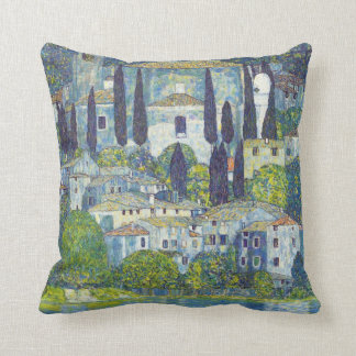 Cojín Decorativo Pintura del paisaje urbano de Klimt