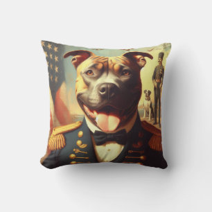 Cojín Decorativo Pintura del Viejo Toro Terrier Americano