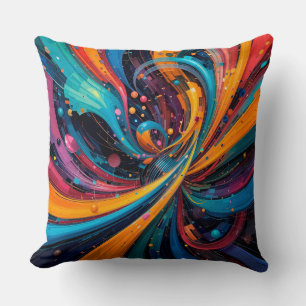Cojín Decorativo Pintura digital abstracta colorida