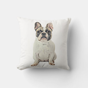 Cojín Decorativo Pintura en Acuarela de Bulldog Francés