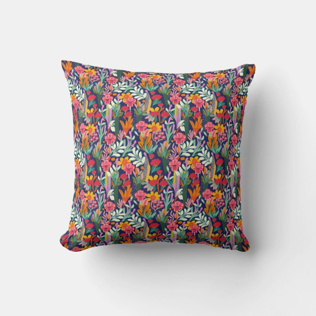 Cojín Decorativo Pintura Floral  (Anverso)