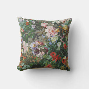 Cojín Decorativo Pintura floral de flores coloridas vintage bonitas
