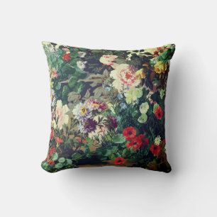 Cojín Decorativo Pintura floral de flores vintage bonitas y colorid