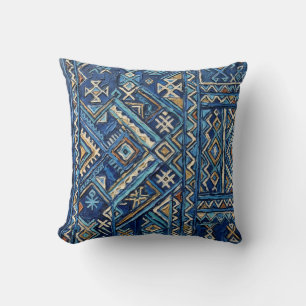 Cojín Decorativo Pintura geométrica africana en relieve impresa K