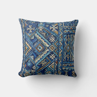 Cojín Decorativo Pintura geométrica africana en relieve impresa | K