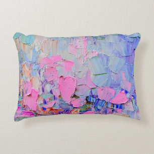 Cojín Decorativo Pintura grabado en relieve expresiva en lienzo, cr