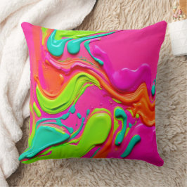 Cojín Decorativo Pintura líquida vibrante