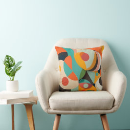 Cojín Decorativo Pintura modernista de mediados de siglo, varios co