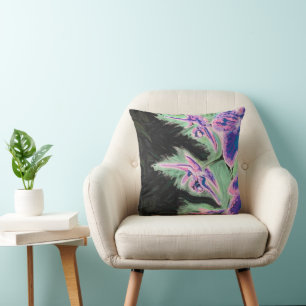 Cojín Decorativo Pintura 'Orquídea Tropical' en una