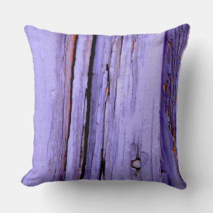 Cojín Decorativo Pintura púrpura agrietada vieja en la madera