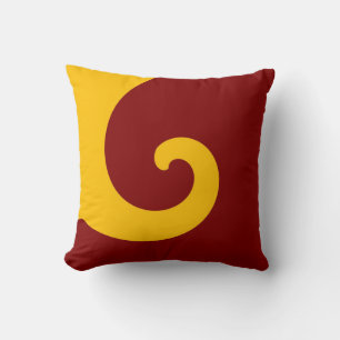 Cojín Decorativo Pintura Retro Rojo Resumen Art Deco