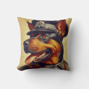Cojín Decorativo Pintura Retro Rottweiler