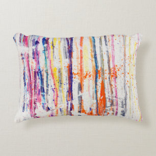 Cojín Decorativo Pintura salpicada sobre fondo blanco, arte, fino