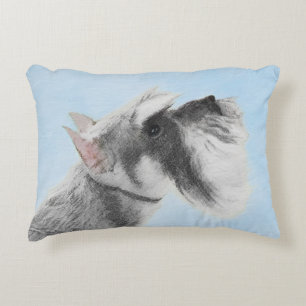 Cojín Decorativo Pintura Schnauzer (gigante, estándar) - Arte de pe