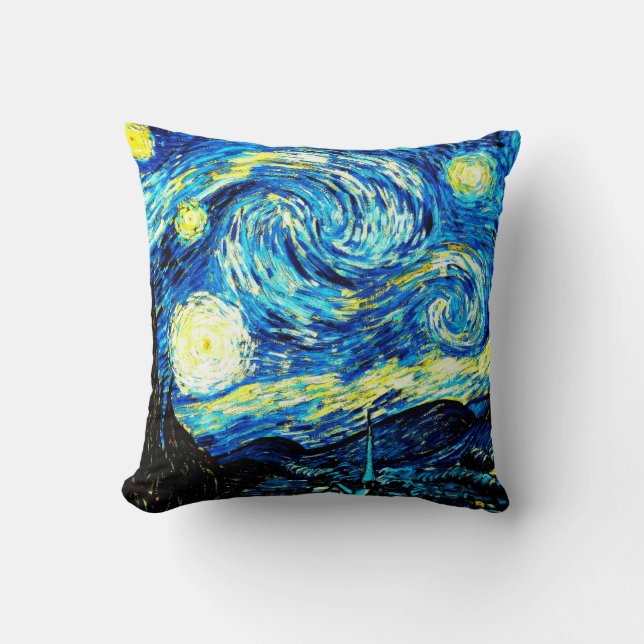 Cojín Decorativo Pintura Van Gogh, Noche Starry (Anverso)