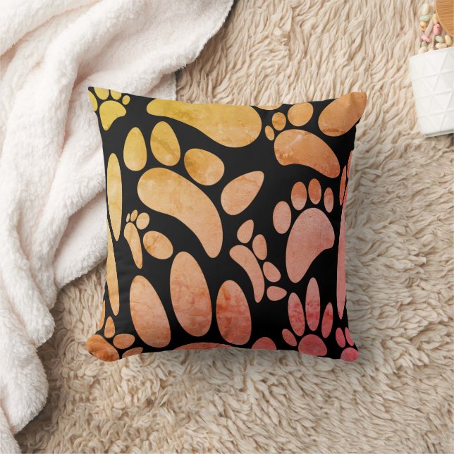 Cojín Decorativo Pinturas de pata de perro abstractas (Manta)