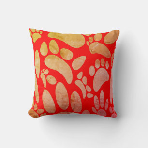 Cojín Decorativo Pinturas de pata de perro abstractas