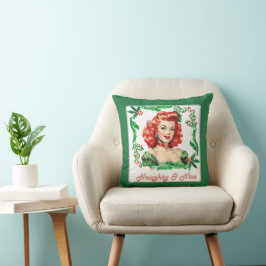 Cojín Decorativo Pinup de Navidades retro traviesos y bonitos