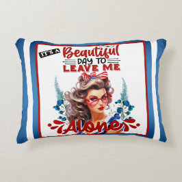 Cojín Decorativo Pinup_ retro estadounidense es un día hermoso