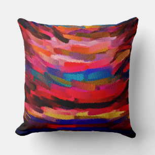 Cojín Decorativo Pinza de color de pintura abstracta moderna con pi