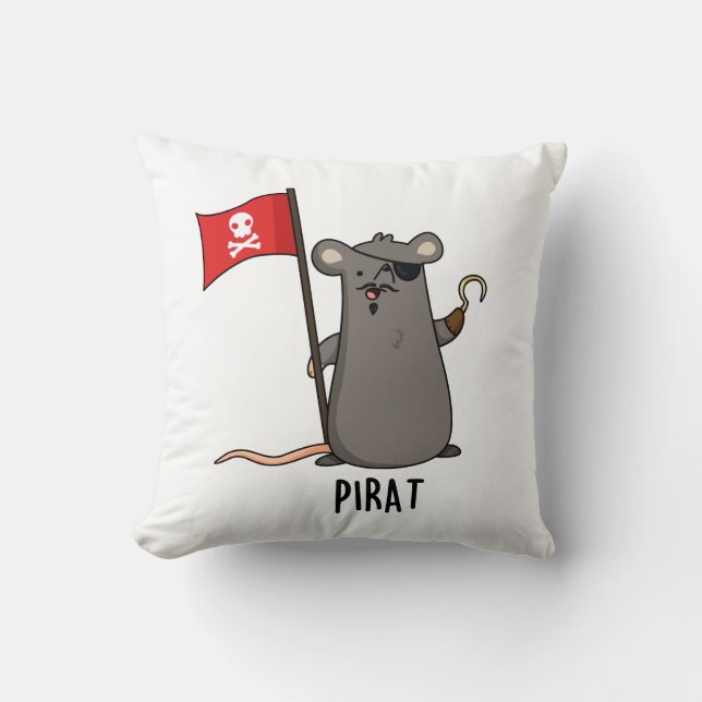 Cojín Decorativo Pirat Rat Pun (Anverso)