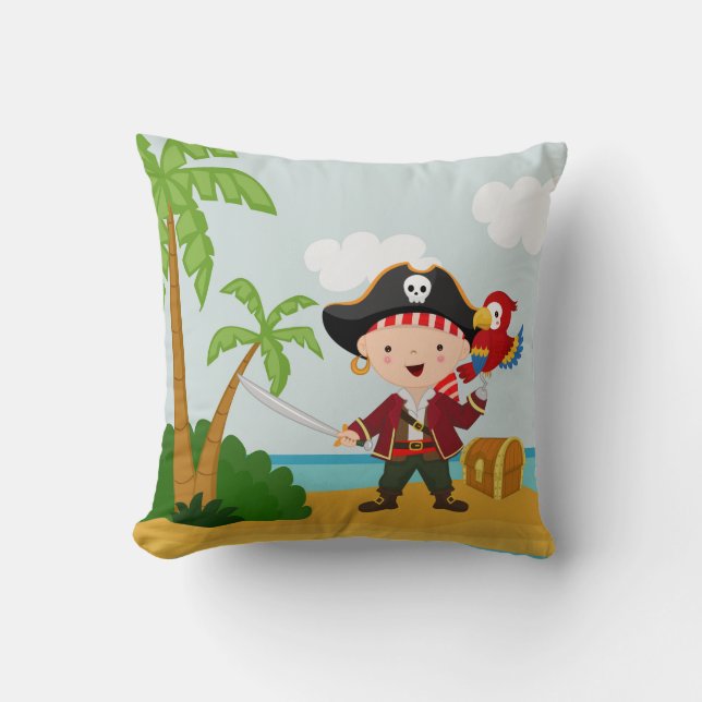 Cojín Decorativo Pirata Cute (Anverso)