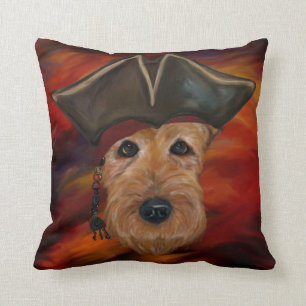 Cojín Decorativo Pirata de Airedale Terrier