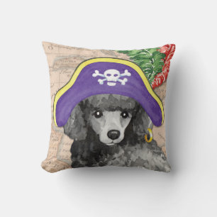 Cojín Decorativo Pirata de caniche en miniatura