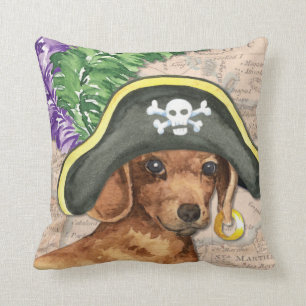 Cojín Decorativo Pirata del Dachshund