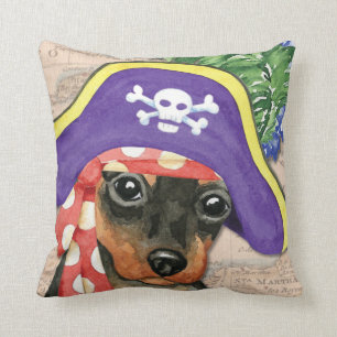 Cojín Decorativo Pirata del Pinscher miniatura