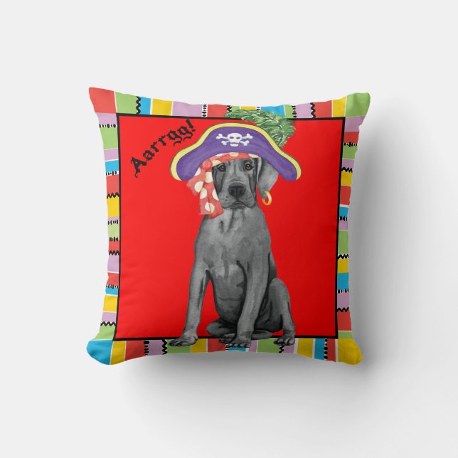 Cojín Decorativo Pirata great dane (Anverso)