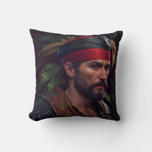Cojín Decorativo Pirata Man Red Band Tropical