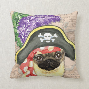 Cojín Decorativo Pirata Pug