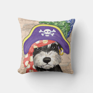 Cojín Decorativo Pirata Schnauzer en miniatura