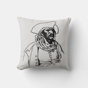 Cojín Decorativo Piratas antiguos, un boceto de pirata por Howard P