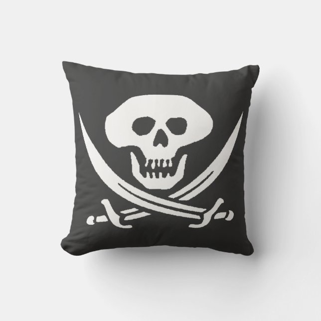 Cojín Decorativo Pirate Jolly Roger Skull (Anverso)