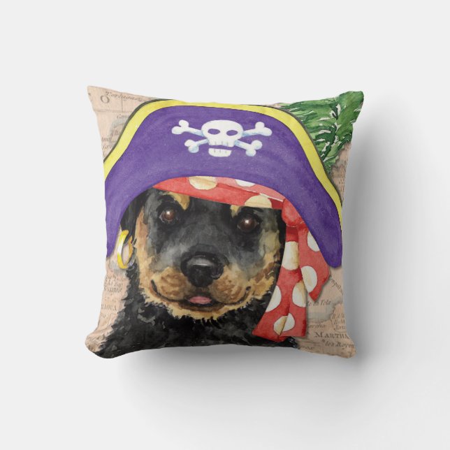 Cojín Decorativo Pirate Rottweiler (Anverso)