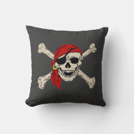 Cojín Decorativo Pirate Skull Bones Jolly Roger