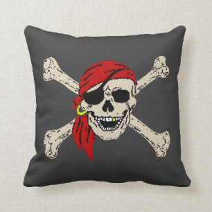Cojín Decorativo Pirate Skull Bones Jolly Roger