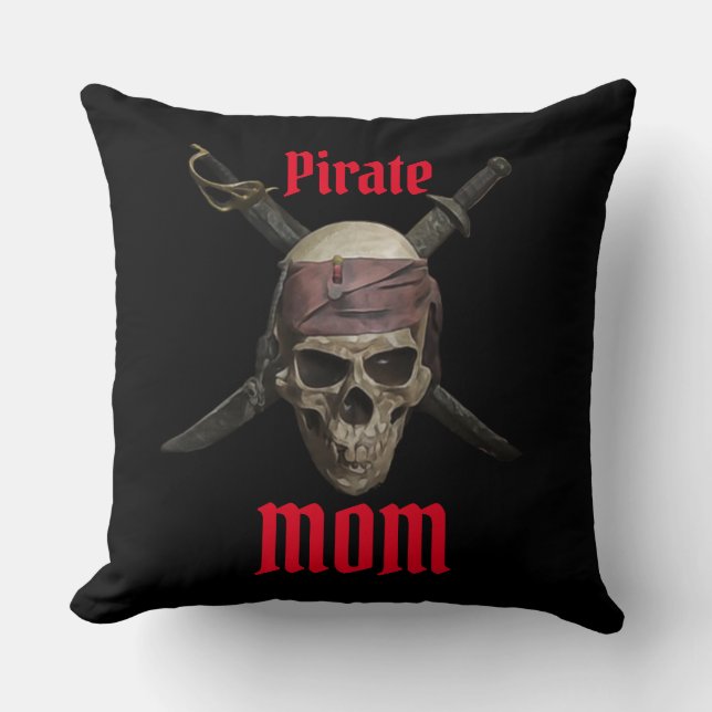 Cojín Decorativo Pirate Skull MOM (Anverso)