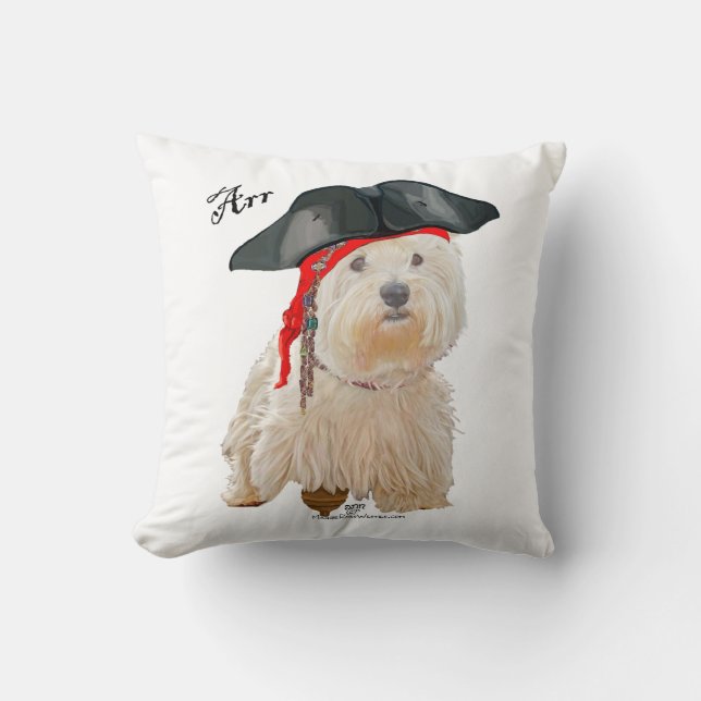 Cojín Decorativo Pirate Westie (Anverso)