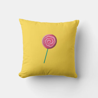 Cojín Decorativo Piruleta roja girada con rosa