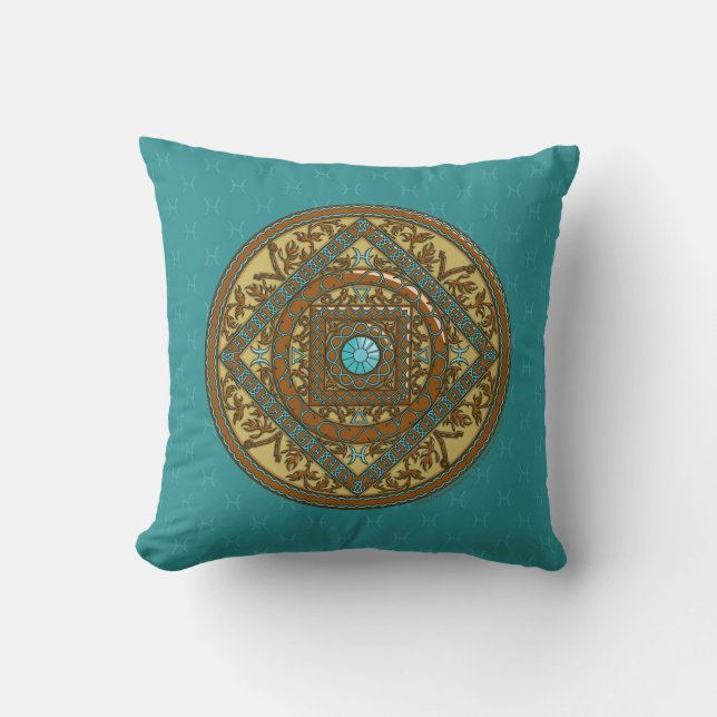 Cojín Decorativo Pisces Mandala Pillow (Anverso)