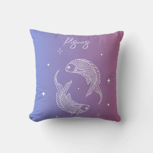 Cojín Decorativo Pisces zodiac horoscopio estrella gradiente