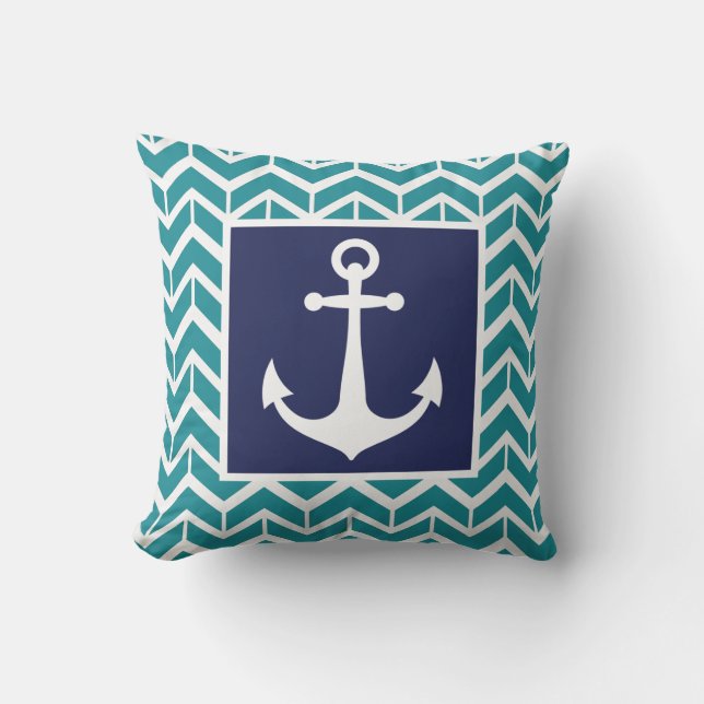 Cojín Decorativo Piscina moderna costera de la Marina Blanca Turque (Anverso)