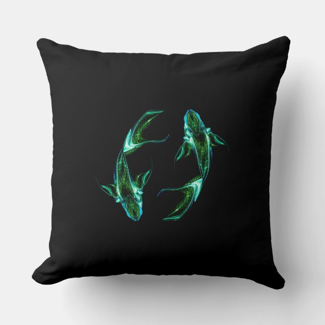 Cojín Decorativo Piscis – La Marea de los Sueños (Anverso)