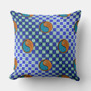 Cojín Decorativo Piscis y Buey de Madera