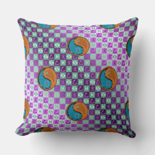 Cojín Decorativo Piscis y Cerdo de Madera