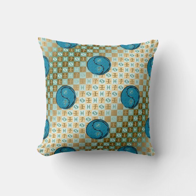 Cojín Decorativo Piscis y Rata de Agua (Anverso)